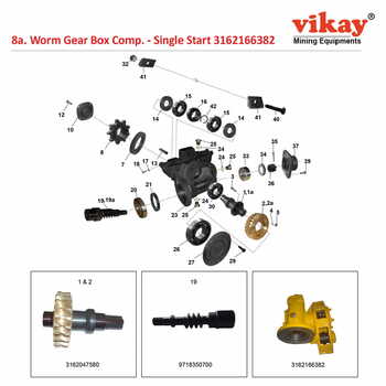 Worm Gear Box Complete - Single Start 3162166382 Replacement