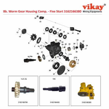 Worm Gear Housing Complete - Five Start 3162166380 Replacement