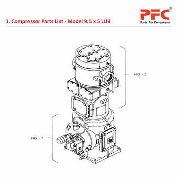 Compressor Parts List IR 9 1/2 x 5 ESV LUB Parts