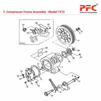 Compressor Frame IR 71T2 Air Compressor Parts