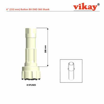 6" Button Bit - 152 mm x DHD 360 Shank