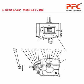 Frame & Gear IR 9 1/2 x 7 ESV LUB Compressor Parts