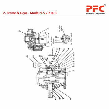 Frame End IR 9 1/2 x 7 ESV LUB Compressor Parts