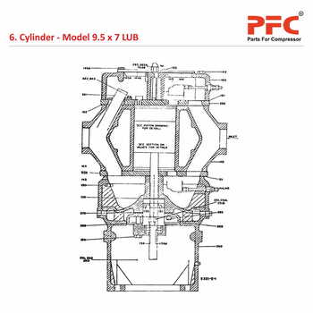 Cylinder IR 9 1/2 x 7 ESV LUB Air Compressor Parts