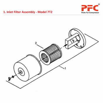 Inlet Filter Assly. IR 7T2 Air Compressor Parts