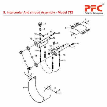 Intercooler And shroud IR 7T2 Compressor Parts