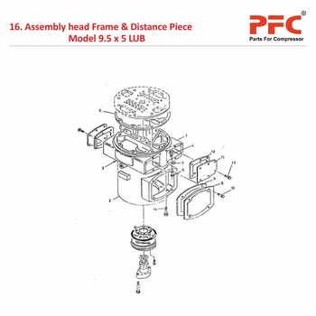 Head Frame IR 9 1/2 x 5 ESV LUB Compressor Parts