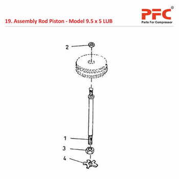 Rod Piston IR 9 1/2 x 5 ESV LUB Air Compressor Parts