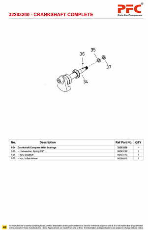 Crankshaft Complete with Bushing 32203200* Replacement