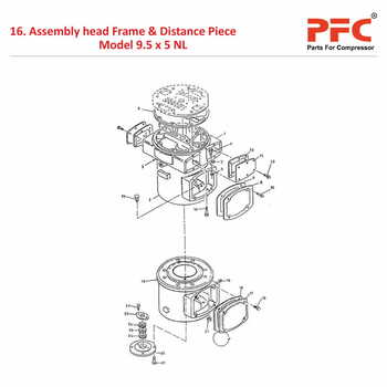 Head Frame IR 9 1/2 x 5 ESV NL Air Compressor Parts