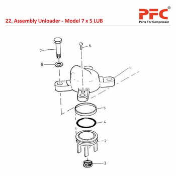 Unloader IR 7 x 5 ESV LUB Air Compressor Parts