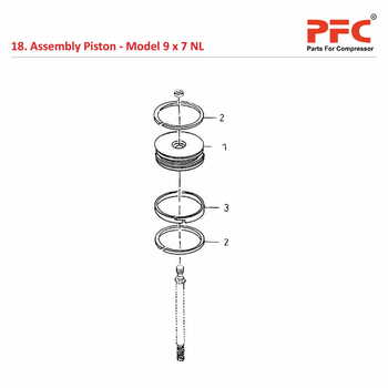 Piston IR 9 x 7 ESV NL Air Compressor Parts