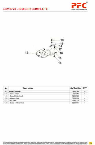 Spacer Plate LP 30218770 Replacement