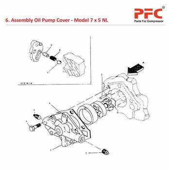 Oil Pump Cover IR 7 x 5 ESV NL Compressor Parts