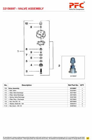 Valve + Stop Plate Assy. 32156697 Replacement