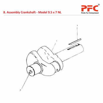 Crankshaft IR 9 1/2 x 7 ESV NL Air Compressor Parts