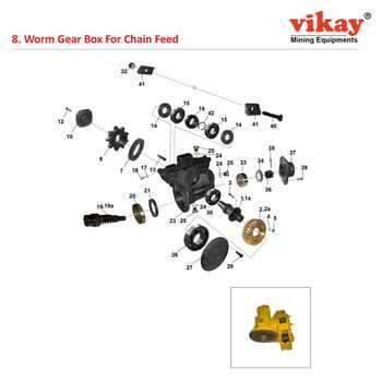 Worm Gear Box Compl. Wagon Drill Parts