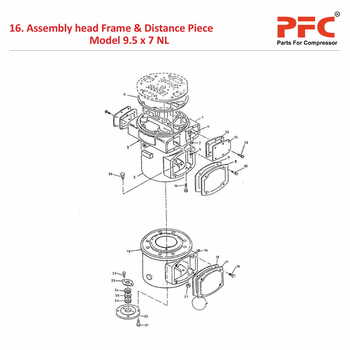 Head Frame IR 9 1/2 x 7 ESV NL Compressor Parts