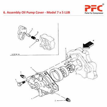 Oil Pump Cover IR 7 x 5 ESV LUB Compressor Parts