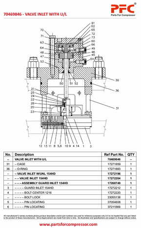 Valve Inlet With U/L 70469846 Replacement