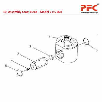 Cross Head IR 7 x 5 ESV LUB Air Compressor Parts