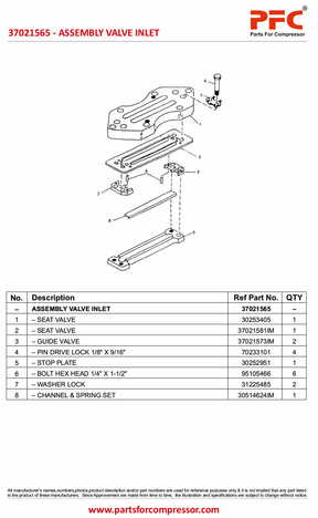 Valve Inlet 37021565 Replacement