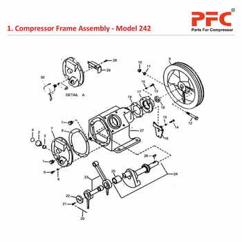Compressor Frame IR 242 Air Compressor Parts
