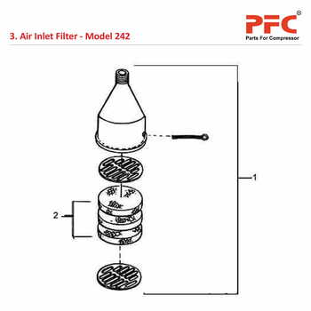 Air Inlet Filter IR 242 Air Compressor Parts