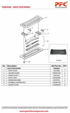 Valve Discharge Compl 70264288 Replacement