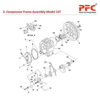 Compressor Frame Assembly IR 15T Parts