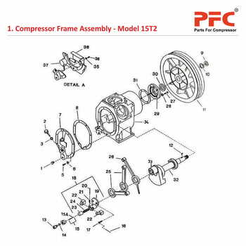 Compressor Frame IR 15T2 Compressor Parts