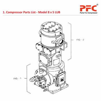Compressor Parts List IR 8 x 5 ESV LUB Parts