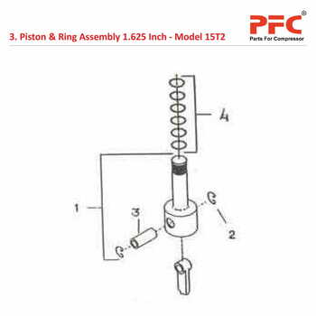 Piston & Ring 1.625 Inch IR 15T2 Compressor Parts