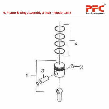 Piston & Ring 3 Inch IR 15T2 Compressor Parts
