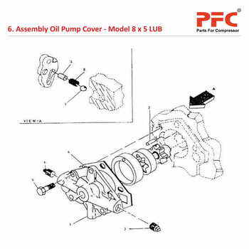 Oil Pump Cover IR 8 x 5 ESV LUB Compressor Parts