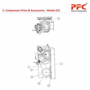 Compressor Drive And Accessories IR 231 Parts