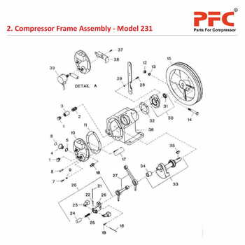 Compressor Frame IR 231 Air Compressor Parts