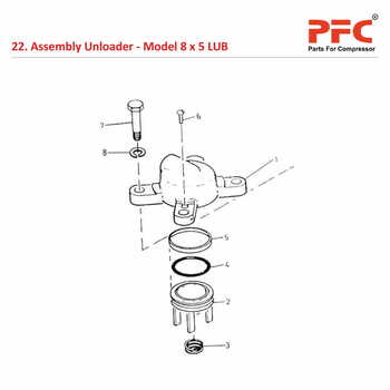 Assly Unloader IR 8 x 5 ESV LUB Compressor Parts