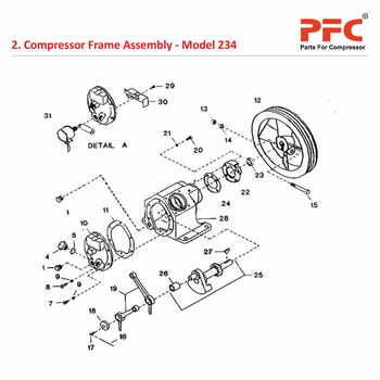 Compressor Frame IR 234 Air Compressor Parts