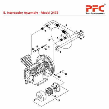Intercooler IR 2475 Air Compressor Parts