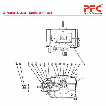Frame & Gear IR 8 X 7 ESV LUB Air Compressor Parts