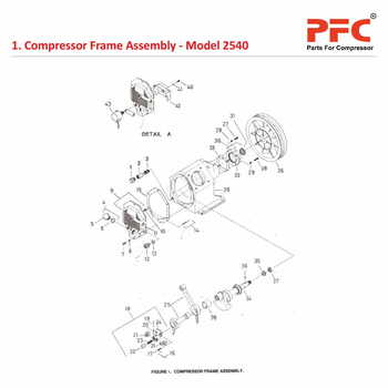 Compressor Frame IR 2540 Air Compressor Parts