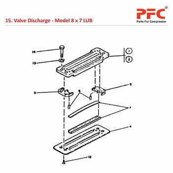 Valve Discharge IR 8 X 7 ESV LUB Compressor Parts