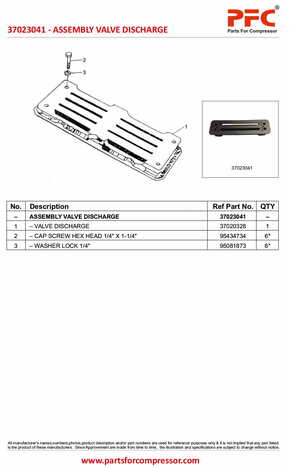 Assembly Valve Discharge 37023041 Replacement