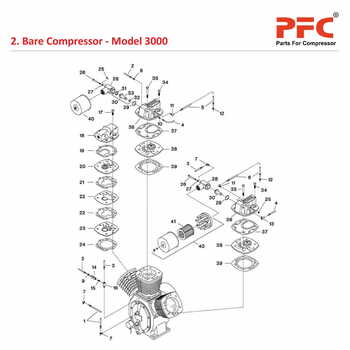 Bare Compressor IR 3000 Air Compressor Parts