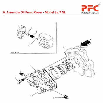Oil Pump Cover IR 8 x 7 ESV NL Air Compressor Parts