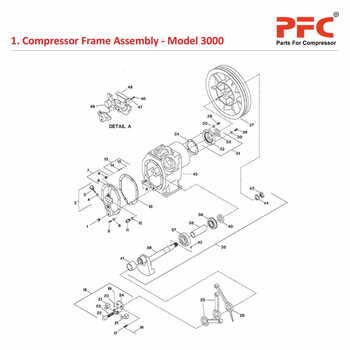 Compressor Frame IR 3000 Air Compressor Parts