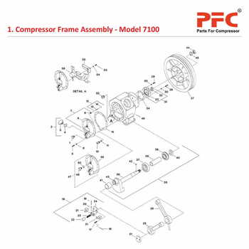 Compressor Frame IR 7100 Air Compressor Parts